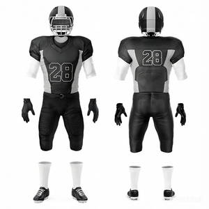 American Football Jersey Set White Blue 85 Number V-<b>Neck</b> Short Sleeve <b>Padded</b> Fitted Men's Uniform All Seasons - Product Image 3