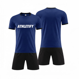 ชุดเสื้อฟุตบอลแบบกำหนดเอง ชุดทีมฟุตบอล โพลีเอสเตอร์ ระบายอากาศ แห้งเร็ว สำหรับฝึกซ้อมและแข่งขัน - Product Image 1