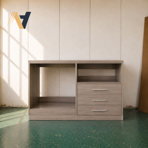 Ensemble de chambre d'hôtel moderne Red Roof Inn, mobilier commercial en bois massif, finition stratifiée résistante aux rayures, construction durable - Product Image 5