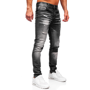 Classic <b>mens</b> denim pants straight fit <b>stretch</b> jeans casual mid waist durable cotton <b>trousers</b> <b>for</b> daily wear - Product Image 3