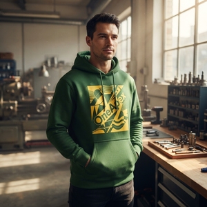 Men <b>Green</b> Graphic Hoodie Oversized Pullover Sweatshirt Custom Streetwear Fleece Hooded Sweatshirt OEM <b>Clothing</b> Premium - Product Image 6