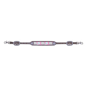 Sangle en cuir imprimée Howdy avec conchos brillants - Product Image 1