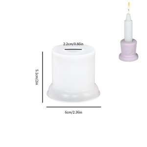 แม่พิมพ์เทียนรูปทรงกระบอก ทรงสี่เหลี่ยมคางหมู ฐานวางเทียนหอม รูปหัวใจ ทำจากยิปซั่ม เรซิ่น และซิลิโคน - Product Image 6