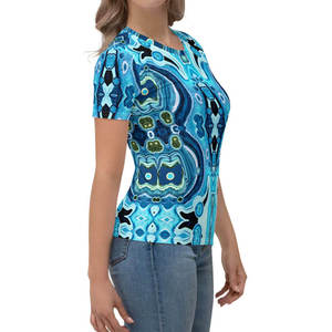 T-shirt femme sublimation, dernier design populaire, prix abordable, doux, nouveau look, fabrication durable. - Product Image 3