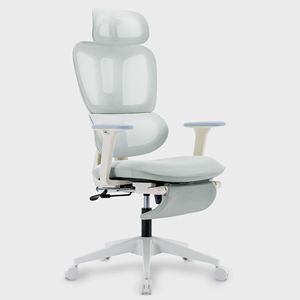 Sedia da Ufficio Ergonomica in Rete con Ruote Silenziose a 360 Gradi, Braccioli Regolabili, Poggiapiedi, Supporto Lombare e Poggiatesta in Memory Foam - Product Image 1