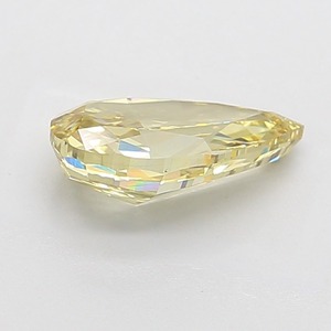 Diamant en forme de poire jaune intense fantaisie de 3,00 carats, clarté VVS2, coupe excellente, diamant certifié pour bijoux de luxe - Product Image 2