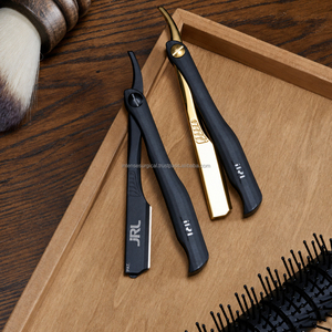 JRL Gold & Black Magnetic Luxury Stainless Steel Manual Straight Edge Razor with Custom Logo for Professional Barbers <b>Beard</b> <b>Care</b> - Product Image 4