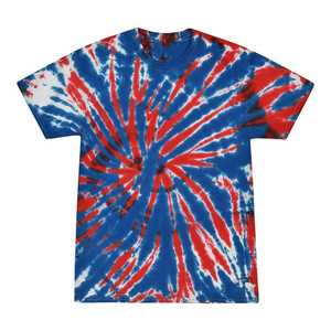 T-shirt tie-dye à motif spirale 100% coton, logo personnalisé, streetwear oversize, décontracté, unisexe, vente en gros - Product Image 4