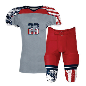 Uniformes de Fútbol Americano Fabricados en Pakistán, Uniformes Transpirables de Tela de Poliéster y Elastano de la Mejor Calidad - Product Image 2