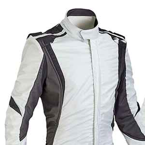 Combinaison de course moto homme blanche à manches longues, color-block, respirante, toutes saisons, personnalisable OEM - Product Image 6