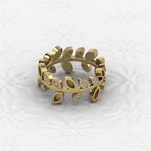 <b>Solid</b> 925 <b>Silver</b> 18K Gold Plated 2x4mm Marquise CZ Leaf Design Resin Filled Ring Blank Bezel Mounting Keepsake Jewelry Findings - Product Image 1
