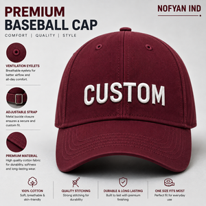 ผู้ผลิตหมวกเบสบอลคุณภาพพรีเมียมแบบกำหนดเอง ขายส่งหมวกปักลายพิมพ์แบบ Snapback รับผลิตแบบ OEM ODM หมวกกีฬาพร้อมโลโก้ตามสั่ง - Product Image 1