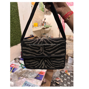 Bolso de mano con cuentas hecho a mano de estilo bohemio indio para mujer, bolso de hombro para fiesta de compras de noche, bolso elegante de estilo bohemio - Product Image 2
