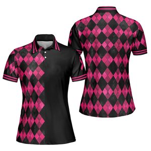 Polo pour femmes, nouvelle collection, design tendance, vêtements décontractés, sublimation, prix compétitif, logo personnalisé imprimé. - Product Image 3