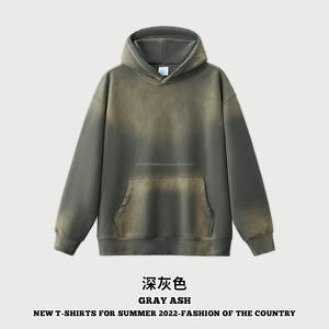 Sudadera con capucha Vintage Acid Wash Sun Faded, Sudadera de felpa francesa de algodón bordada personalizada para invierno - Product Image 6