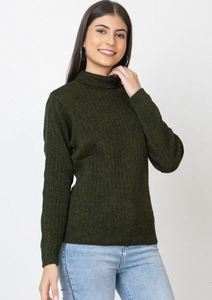 Pull col roulé en maille épaisse élégante de qualité supérieure, maille extensible premium, au meilleur prix - Product Image 4