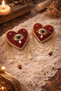 MD HANDICRAFTS Broche de Diseño Hecho a Mano con Bordado Colorido y Cuentas de Primera Calidad para Niños y Mujeres, Ideal para Bodas - Product Image 4