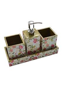 Ensemble de salle de bain 4 pièces en MDF le plus vendu pour la maison : porte-brosse à dents, distributeur de savon, plateau de vanité – En promotion - Product Image 6