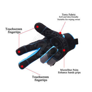 Top Selling Custom Design Mechanic <b>Gloves</b>-High Quality Nylon/Spandex/Neoprene/Leather Anti-Slip for Screen Safety Cuff - Product Image 3