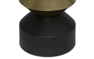 Mesa de centro moderna minimalista Solace con tapa de vidrio templado y estructura de metal para muebles de sala de estar - Product Image 2