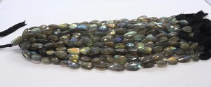 ลูกปัดลาบราโดไรต์ทรงลูกแพร์เจียระไนธรรมชาติ AAA ขนาด 10x14 มม. เจาะรูตรง ร้อยเป็นเส้นยาว 10 นิ้ว - Product Image 5