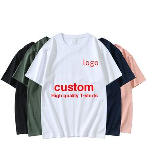 Produit neuf d'usine, 100% coton, poids lourd 280 grammes, t-shirts personnalisés, couleur personnalisée, col rond, surdimensionné, logo brodé, t-shirt pour femme - Product Image 1