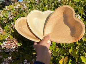 Sustainable Heart Shapes Palm Serving <b>Plates</b> for Catering Professionals 8 Inches <b>Plates</b> for Weddings and Food Festivals Events - Product Image 1