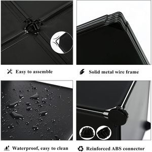 Organizador de Armario Apilable de Plástico DIY, Estantes de Almacenamiento, Librería de 12 Cubos, Contenedores de Almacenamiento Cúbicos - Product Image 6