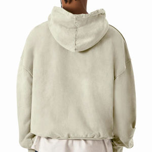 Prix de gros – Nouveau style – Sweat à capuche délavé pour homme – Logo et taille personnalisés – 100 % haute qualité – Couleur unie – Service OEM – Pour l'hiver - Product Image 2