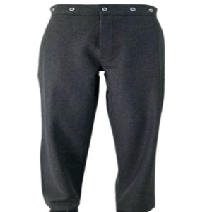 Pantalon en laine pour homme, style uniforme vintage, avec braguette boutonnée, reproduction américaine confédérée, gris anthracite - Product Image 3