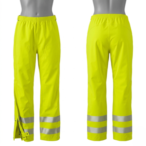 Men And Women <b>Work</b> <b>Pant</b> Premium 280 GSM Poly Cotton Twill Black Olive Contrast Panel <b>Cargo</b> Safety Trouser Custom Embroidery Logo - Product Image 2