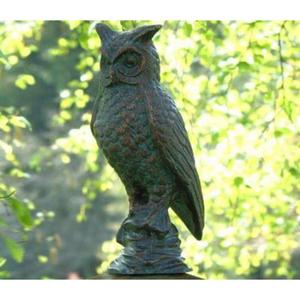 Escultura de Búho con Acabado Bronce para Jardín, Figura Decorativa para Exteriores, Estatua de Búho Hecha a Mano, Estilo Lujoso - Product Image 2