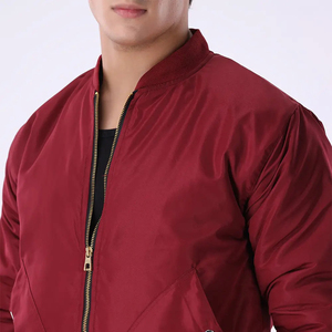 Men Classic Maroon Satin Bomber <b>Jacket</b> Zipper Up Shiny Silk Flight <b>Jacket</b> Lightweight Casual Slim Fit Outerwear Burgundy Soft - Product Image 5