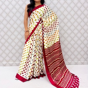 Soft Premium <b>Satin</b> Silk <b>Saree</b> with Designer Contrast Border Party Wear Quick Dry & Modern Style for All Seasons - Product Image 1
