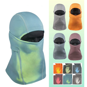 Masque facial d'extérieur avec détection de température, changement de couleur respiratoire et couvre-tête en velours pour la protection contre le froid et le vent - Product Image 1