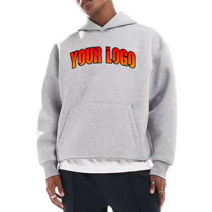 เสื้อฮู้ดดี้ผู้ชายผ้าคอตตอนเนื้อหนัก 400GSM 500GSM แบบครอป ไม่มีเชือกผูก  งานปัก 3 มิติ พิมพ์ลาย  โลโก้สั่งทำคุณภาพสูง รับผลิตแบบ OEM & ODM - Product Image 1