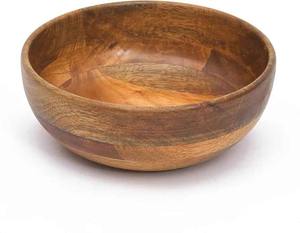 Tazón de servir de madera hecho a mano y ecológico para el hogar, restaurantes y hoteles, suministrado por madiha art and crafts. - Product Image 1