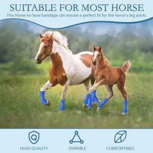 Nuevas vendas para patas de caballo de material ecológico, duraderas, impermeables, transpirables, de forro polar, para el cuidado equino. - Product Image 6