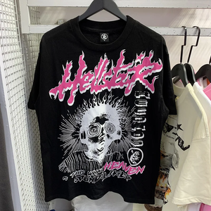 T-shirt formel surdimensionné Hell Star pour homme, 100 % coton de haute qualité, design vierge, unisexe, vente en gros, commande en gros, faible MOQ, personnalisable - Product Image 4