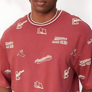 Camiseta de trabajo personalizada para hombre, oversize, 100% algodón, tela gruesa, con empalmes, 260 g/m², DTG, estilo casual urbano, lavado desgastado, camiseta lisa - Product Image 2