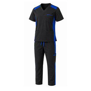 Comfortable Men Scrub Suit <b>Doctor</b> Workwear <b>Set</b> With Breathable Fabric Multiple Utility Movement And Modern Uniform Style - Product Image 1