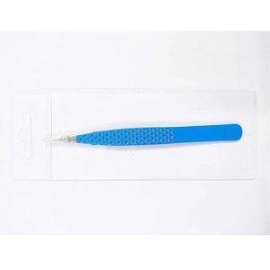 Precision Durable Stainless Steel Eyelash Tweezers Smooth Tip 10mm Pointed Volume False <b>Lash</b> Application Customizable Packaging - Product Image 2