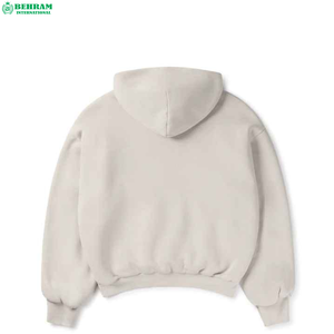 Sweat à capuche unisexe personnalisé avec logo, 100 % coton, éco-responsable, en molleton/éponge française, coupe classique, avec fermeture éclair ornée de strass - Hiver - Product Image 6