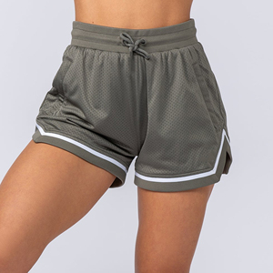 Shorts de sport décontractés pour femmes, taille élastique, couleur unie, coupe ajustée, style cycliste - Product Image 6