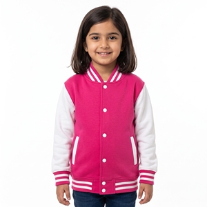 2025 Winter Waterproof Embroidered Woolen Low MOQ Unisex Kids Boys <b>Girls</b> <b>Varsity</b> Letterman College Baseball <b>Jacket</b> - Product Image 2