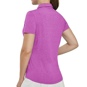 <b>Womens</b> Blue Solid Polyester/Cotton Front Logo Sports Golf <b>Top</b> Quick Dry Breathable Anti-Wrinkle Anti-Pilling <b>Compressed</b> Athletic - Product Image 2