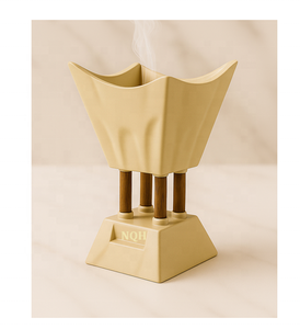 Brûleur à Bakhoor en bois d'acacia premium et résine époxy 2026 |   Diffuseur d'encens d'aromathérapie personnalisable artisanal |   Oud moderne de luxe - Product Image 4