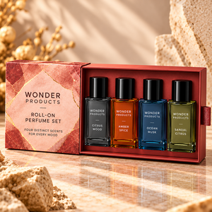 Coffret Cadeau d'Huiles de Parfum Roll-On OEM/ODM 4 Pièces, Fragrance Fraîche Personnalisable Unisexe, Marque Privée avec Designs d'Emballage Personnalisables - Product Image 3