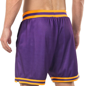 Custom Logo Color Double <b>Layer</b> Designer Mesh Shorts Lining Custom Sublimation All Over Print Blank Short Mesh men's shorts - Product Image 2