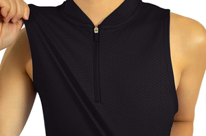 Shirt Slim Fit Casual Wear Private Label Supplier Custom Women Sleeveless Zip Up <b>Blouse</b> Summer Elegant Fashion Top Zipper Shirt - Product Image 4